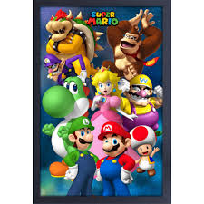 Framed Print - Super Mario: Group