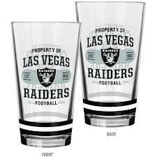2 Pack Mixing Glass Set - NFL: Las Vegas Raiders