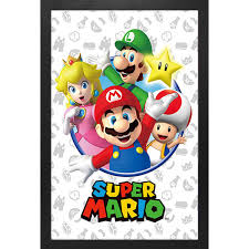 Framed Print - Super Mario: Character Greetings