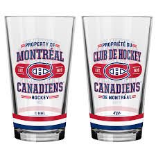 2 Pack Mixing Glass Set - NHL: Montreal Canadiens