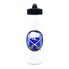 Water Bottle - White NHL: Buffalo Sabres
