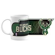 Mug - White Sublimated NBA: Milwaukee Bucks