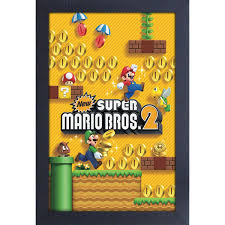 Framed Print - Super Mario: New Super Mario Bros. 2 Game