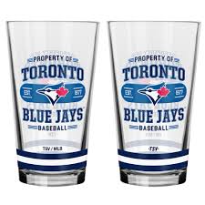 2 Pack Mixing Glass Set - MLB: Toronto Blue Jays