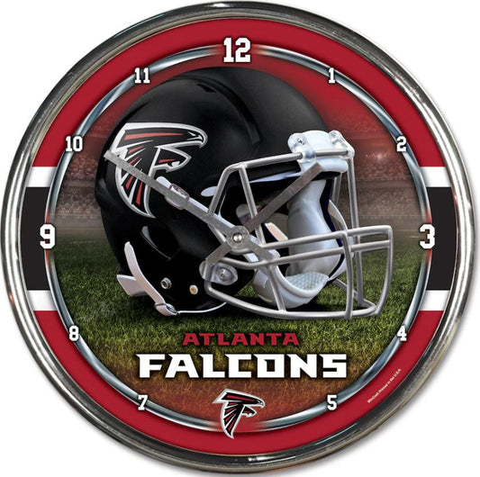 Atlanta Falcons Chrome Wall Clock