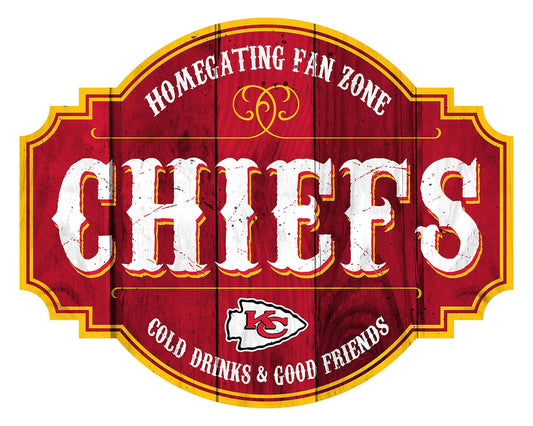 Kansas City Chiefs Homegate Wooden Tavern Sign (24")