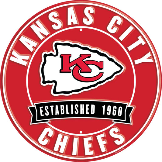 Kansas City Chiefs Established Tin Sign