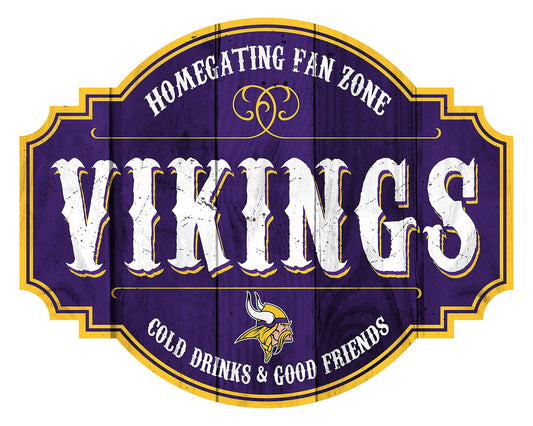 Minnesota Vikings Homegate Wooden Tavern Sign (12")