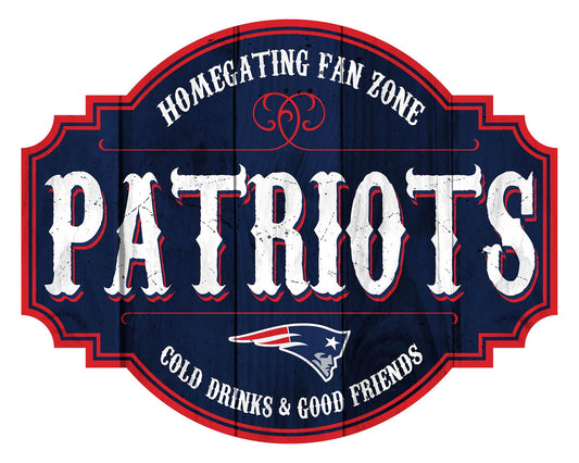 New England Patriots Homegate Wooden Tavern Sign (12")