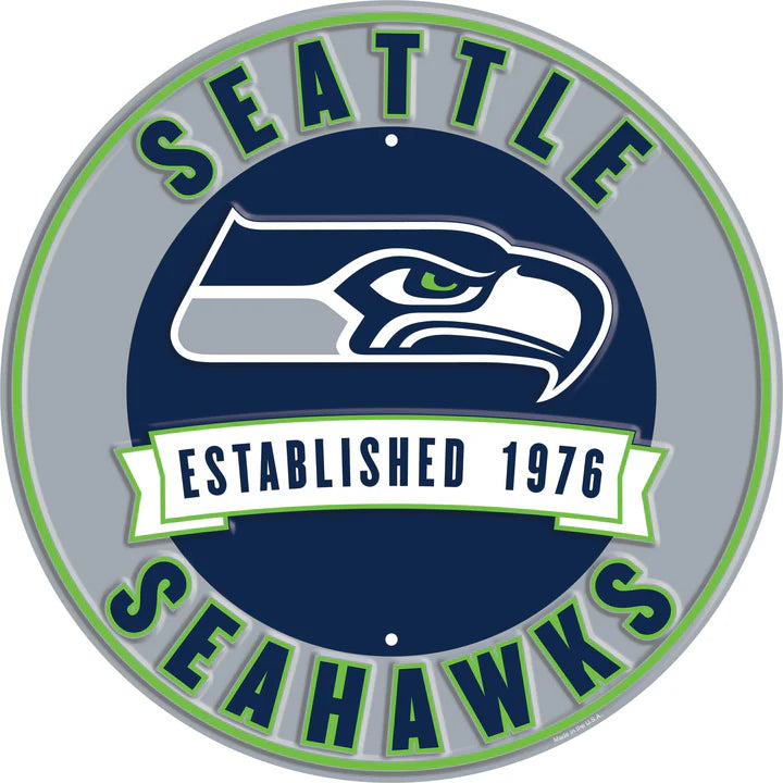 Seattle Seahawks Established Tin Sign