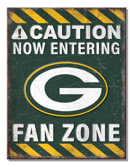 Green Bay Packers Fan Zone Tin Sign