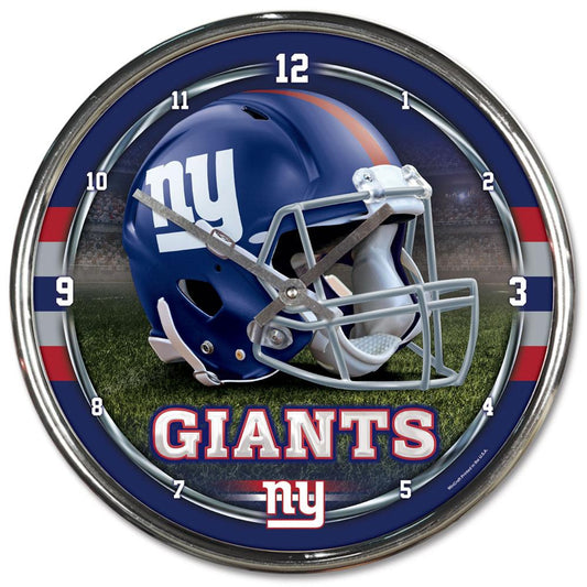 New York Giants Chrome Wall Clock