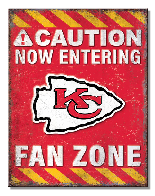 Kansas City Chiefs Fan Zone Tin Sign