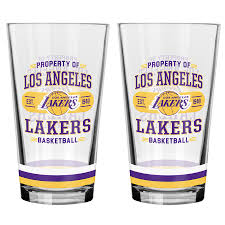 2 Pack Mixing Glass Set - NBA: Los Angeles Lakers