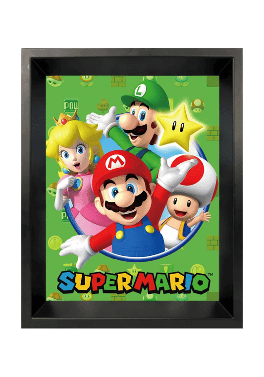 3D Lenticular Shadowbox: Mario: Super Mario Cast