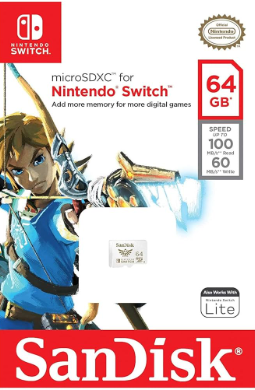 Nintendo Switch (Original) - 64GB MicroSD Card  (Legend of Zelda)