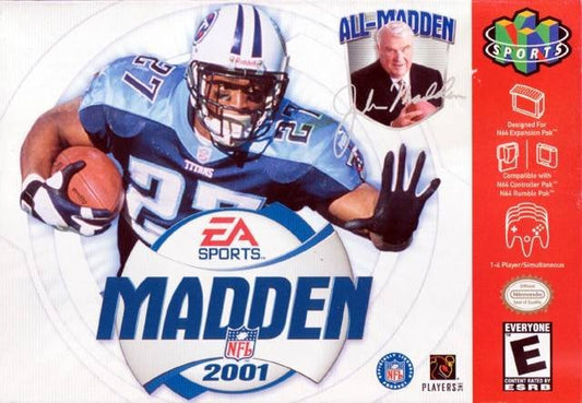 Madden NFL 2001 (N64, Cartridge Only)