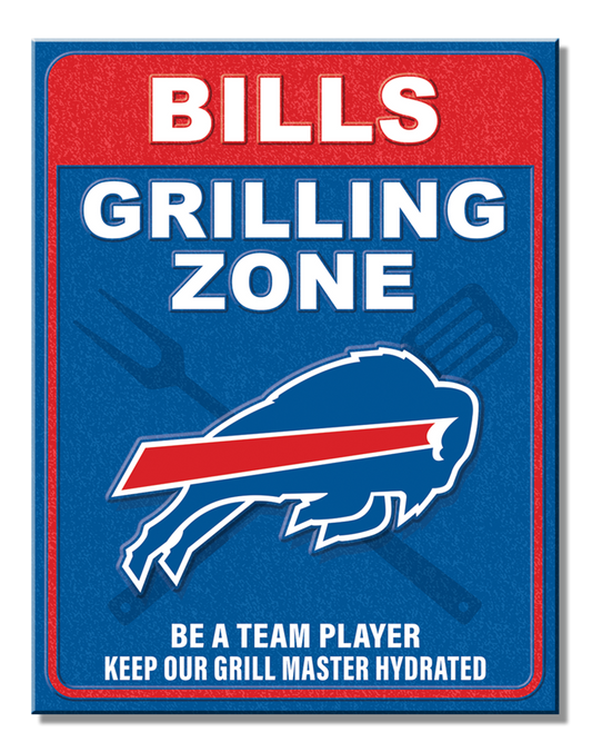 Buffalo Bills Grill Zone Tin Sign