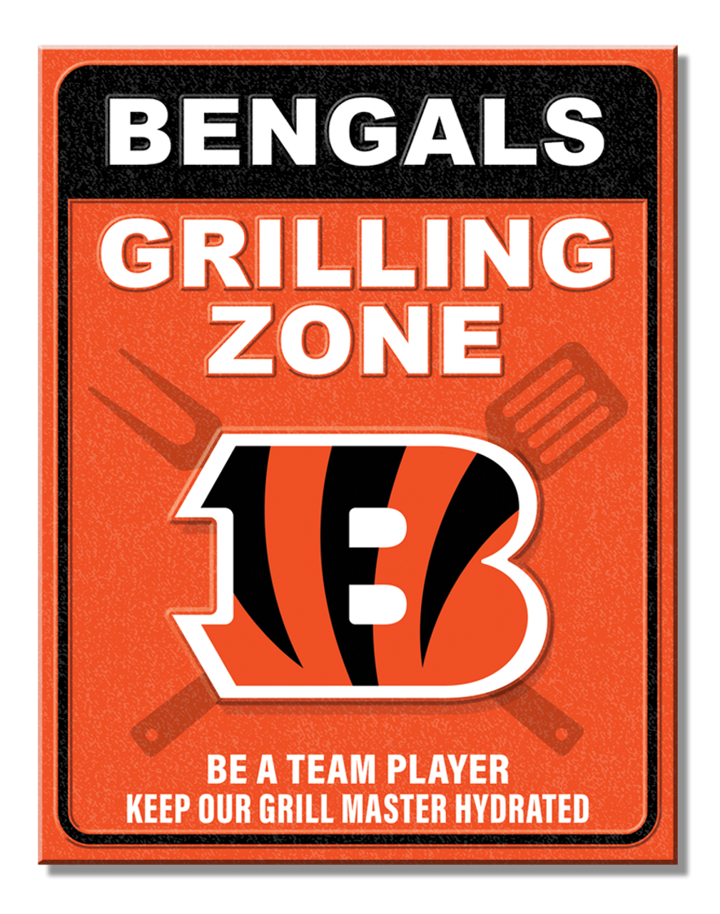 Cincinnati Bengals Grill Zone Tin Sign