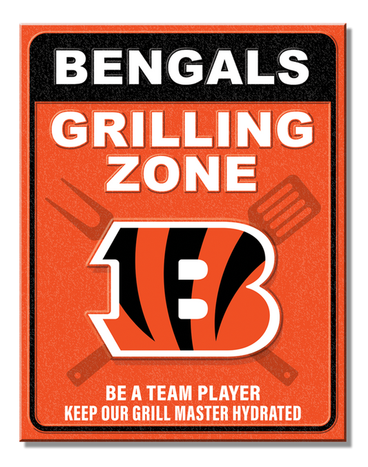 Cincinnati Bengals Grill Zone Tin Sign