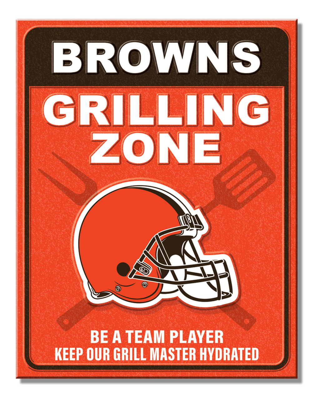 Cleveland Browns Grill Zone Tin Sign