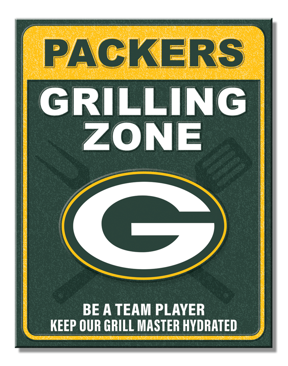 Green Bay Packers Grill Zone Tin Sign