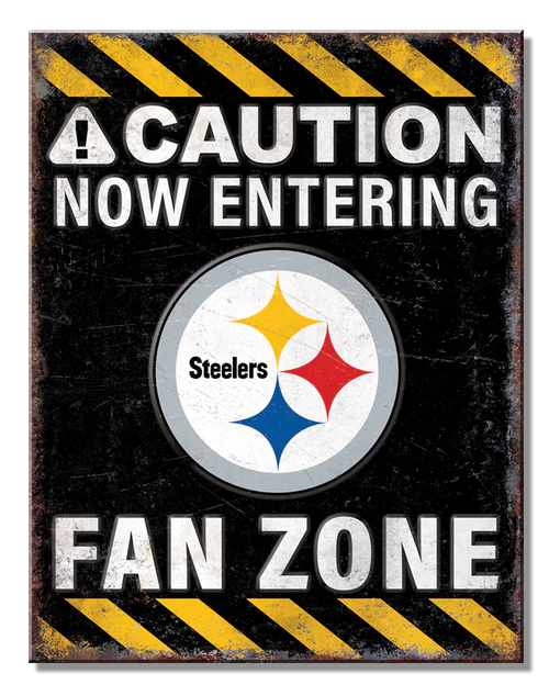 Pittsburgh Steelers Fan Zone Tin Sign