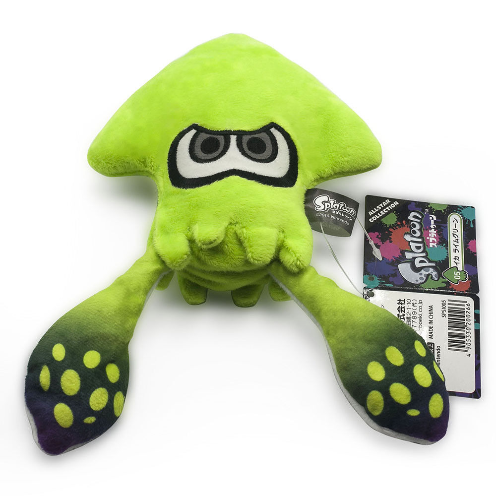 Splatoon: Green Inkling Squid Nintendo Plush