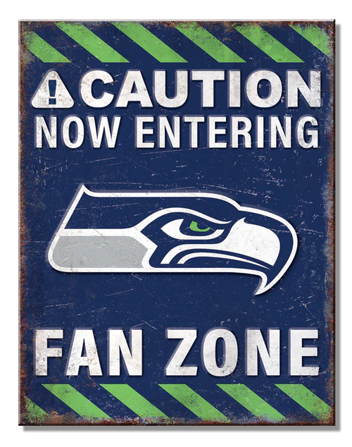 Seattle Seahawks Fan Zone Tin Sign