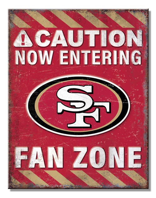 San Francisco 49ers Fan Zone Tin Sign