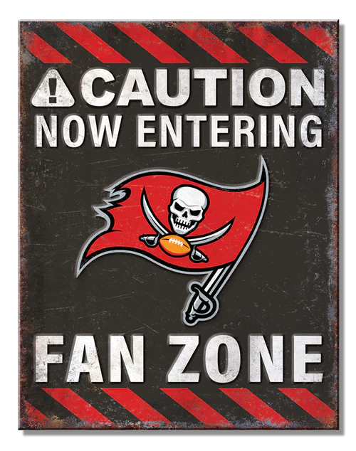 Tampa Bay Buccaneers Fan Zone Tin Sign