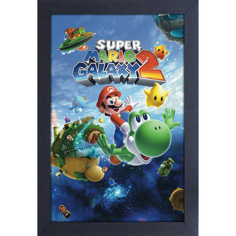 Super Mario Galaxy 2 Game Cover Art Framed Print