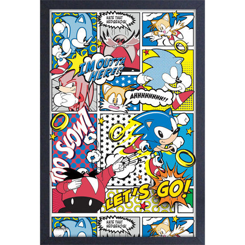 Sonic the Hedgehog Comic Panel Framed Print