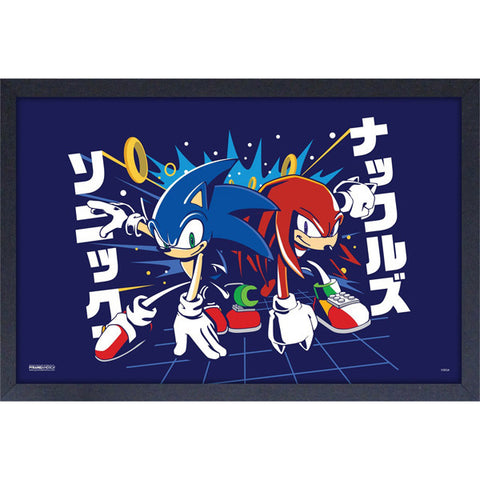 Sonic the Hedgehog Sonic & Knuckles Race Framed Print