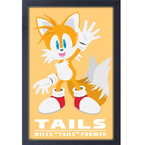 Sonic the Hedgehog Tails Modern Character Framed Print