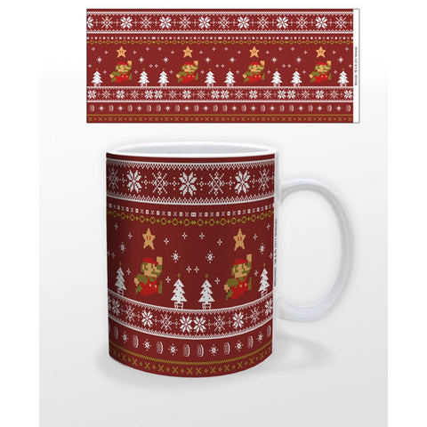 Mario - Winter Holidays 8-bit Mug
