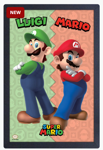 Mario Duo Vertical Framed Print