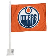 NHL: Edmonton Oilers Car Flag/Orange