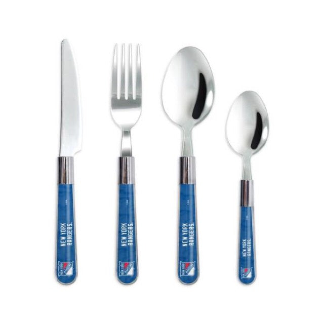 16 Piece Flatware Set: New York Rangers