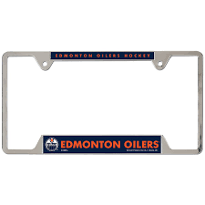 Metal License Plate Frame - Edmonton Oilers