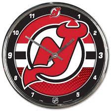 New Jersey Devils - Chrome Wall Clock