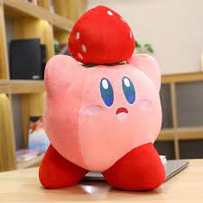Kirby Holding strawberry Plush 14"