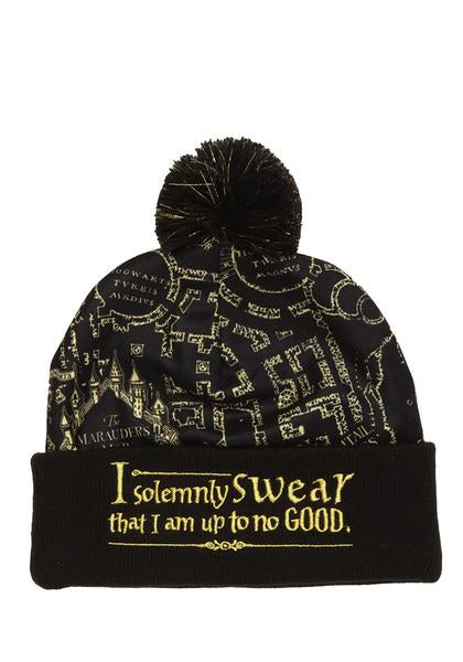 Harry Potter Marauders Map Black Beanie