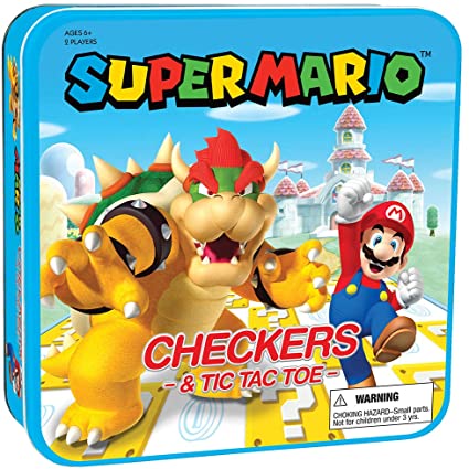 Checkers- Super Mario with Tic Tac Toe (Mario & Bowser)