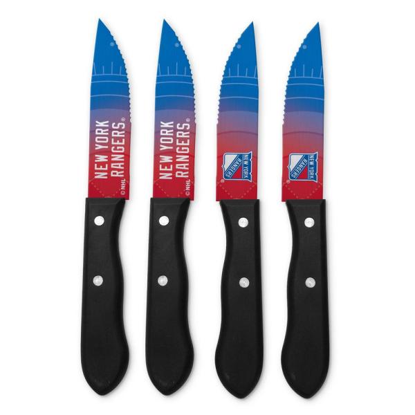 4 Piece  Steak Knife Set-New York Rangers