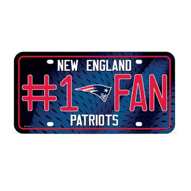 New England Patriots #1 Fan License Plate