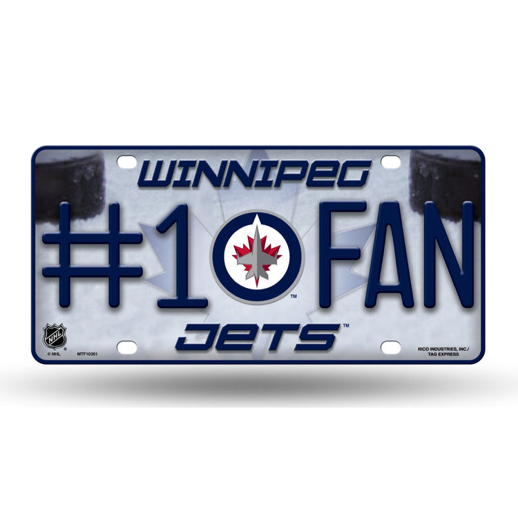 Winnipeg Jets #1 Fan License Plate