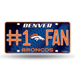 Denver Broncos #1 Fan License Plate