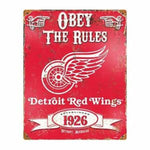 Detroit Red Wings Obey the Rules Sign