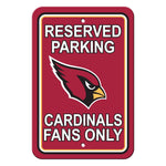Arizona Cardinals Reserved Parking Sign